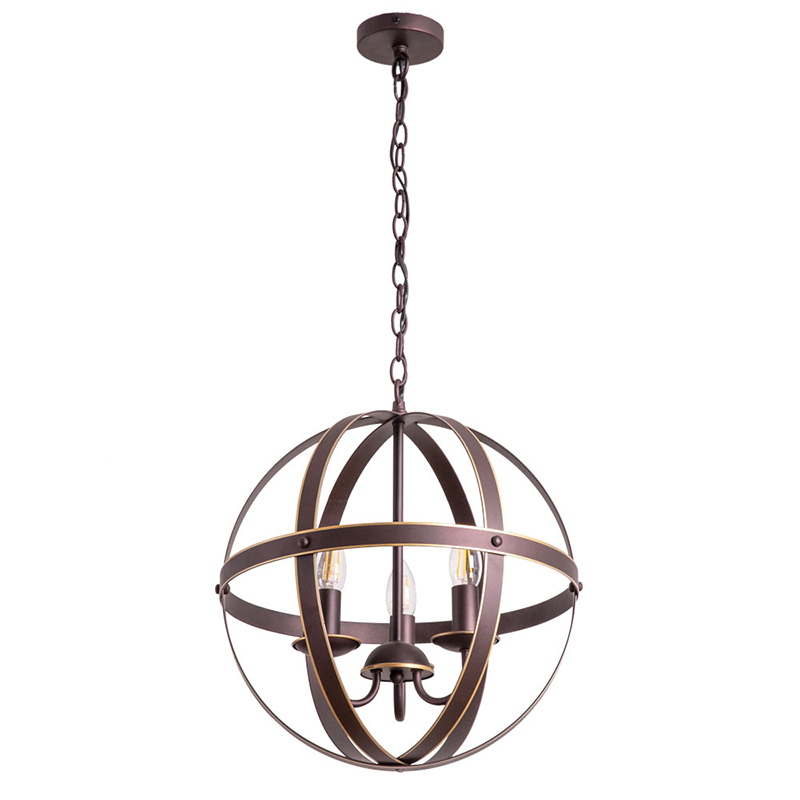 Люстра Brown Stripes Ball Шоколад Люстра Brown Stripes Ball Шоколад в Липецке | Loft Concept