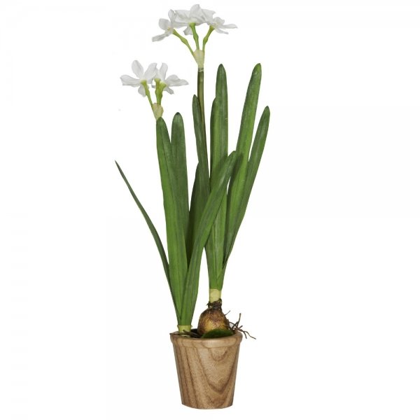 Декоративный искусственный цветок Daffodil Bulbs Белый Зеленый Декоративный искусственный цветок Daffodil Bulbs Белый Зеленый в Липецке | Loft Concept