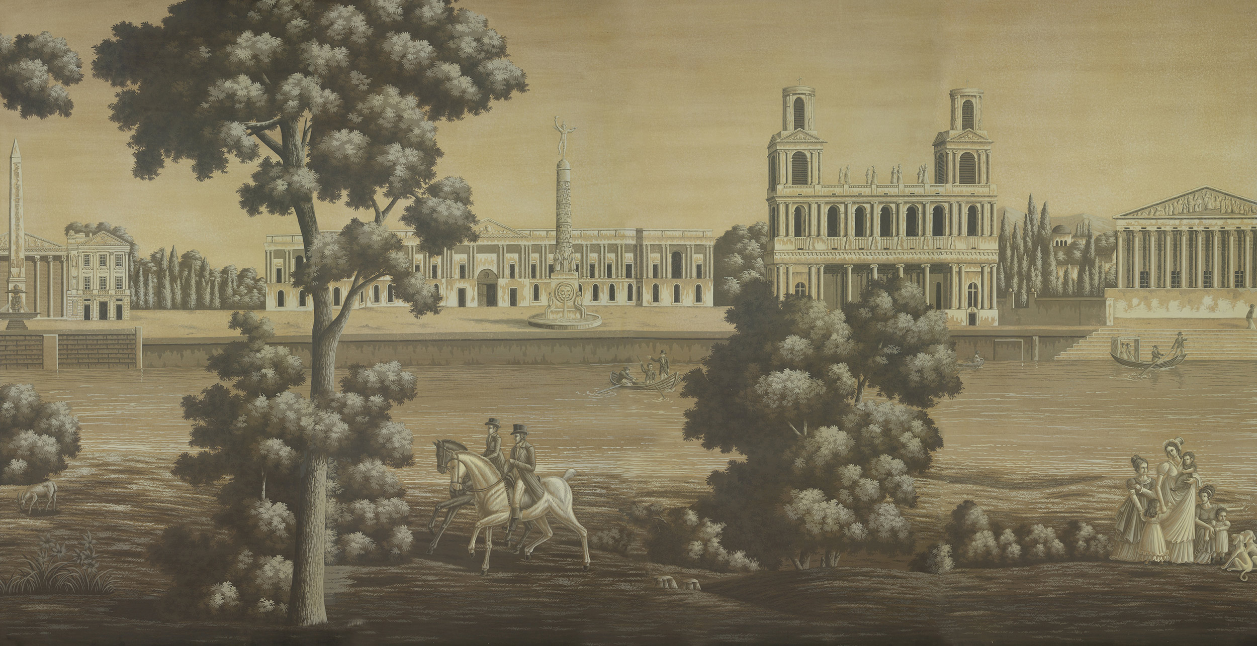 Обои ручная роспись Monuments of Paris Eau Forte on antique scenic Xuan paper Обои ручная роспись Monuments of Paris Eau Forte on antique scenic Xuan paper - постер Loft-Concept в Липецке