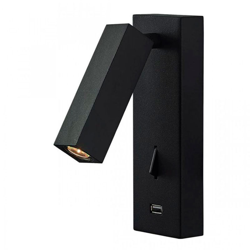 Бра Chelsom WALL LED DOCK Black USB Черный Бра Chelsom WALL LED DOCK Black USB Черный в Липецке | Loft Concept