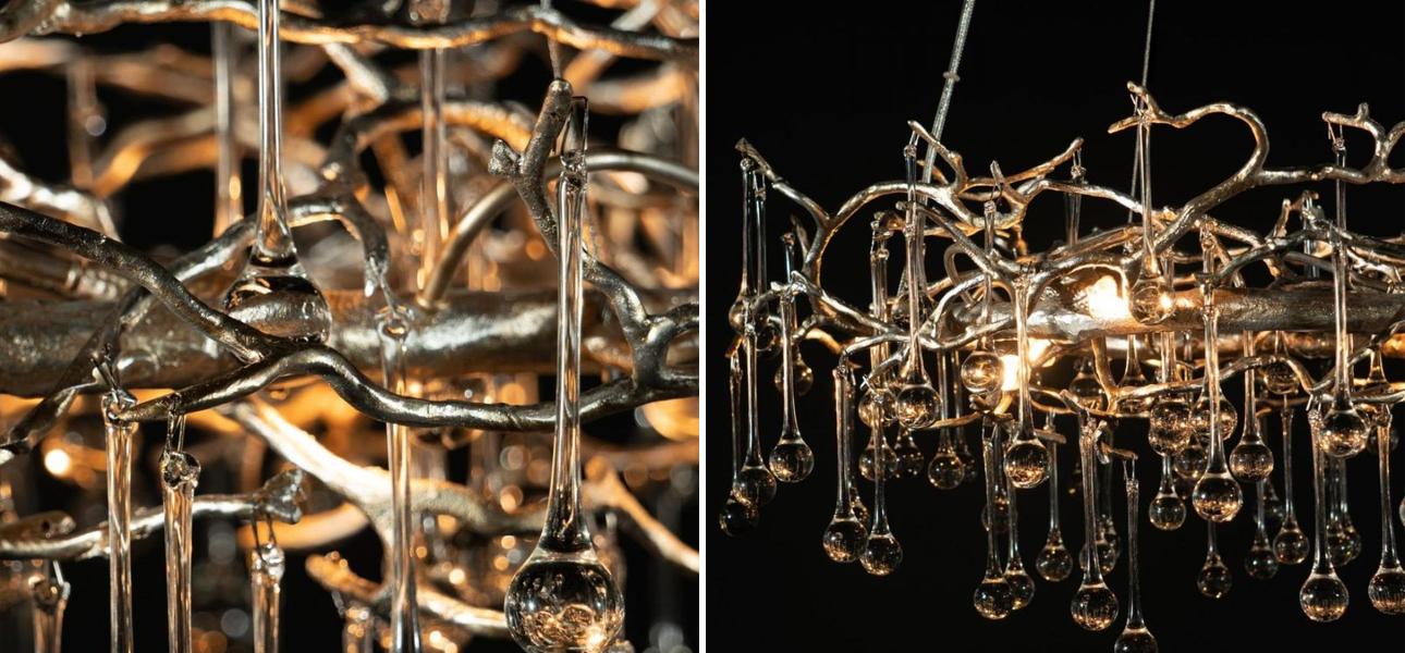 Люстра Crystal Drops Silver диаметр 80 - фото №4