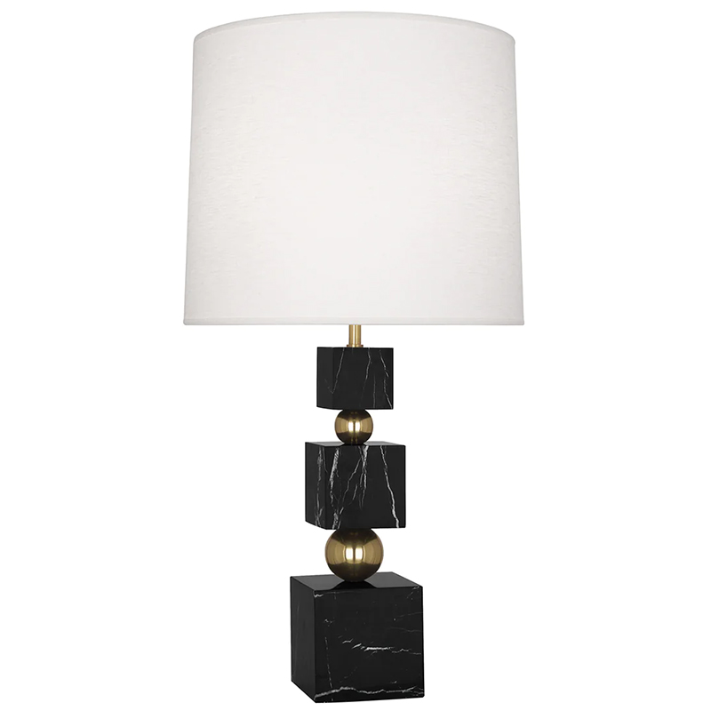Настольная лампа Totem Table Lamp Black Marble Глянцевое золото Черный Мрамор Nero Белый Настольная лампа Totem Table Lamp Black Marble Глянцевое золото Черный Мрамор Nero Белый в Липецке | Loft Concept
