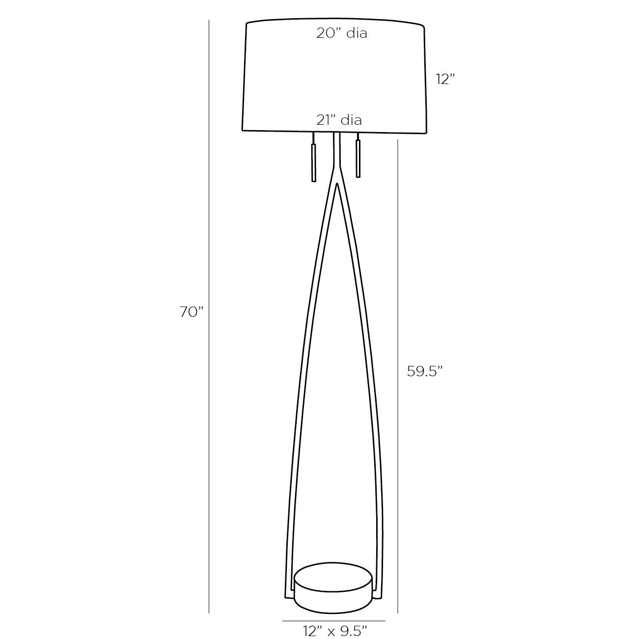 Торшер Arteriors KENNA FLOOR LAMP Торшер Arteriors KENNA FLOOR LAMP в Липецке