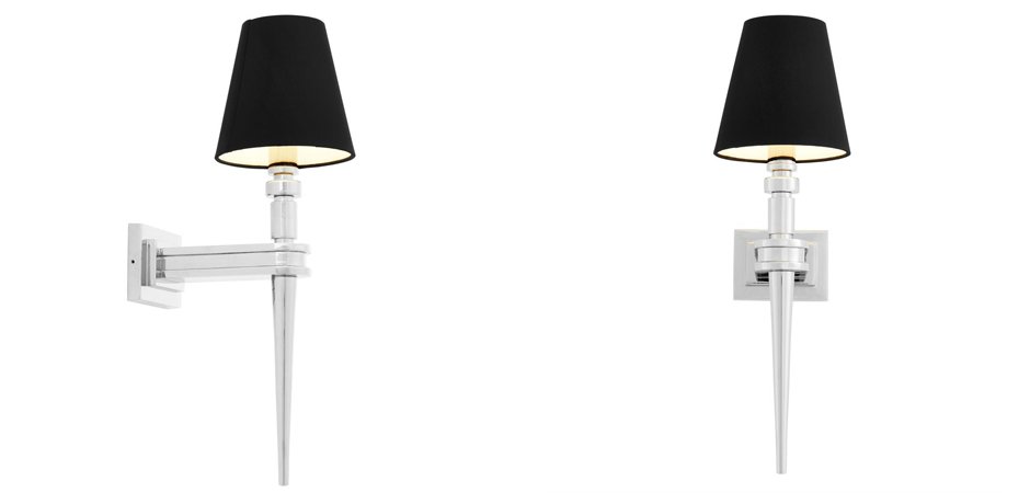 Бра Wall Lamp Waterloo Single Nickel Бра Wall Lamp Waterloo Single Nickel - Loft-Concept в Липецке