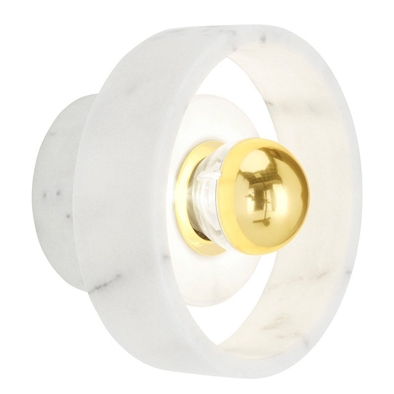 Бра Tom Dixon Stone Wall Lamp Белый Золотой Бра Tom Dixon Stone Wall Lamp Белый Золотой в Липецке | Loft Concept