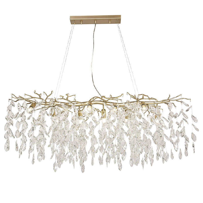 Люстра с хрустальным декором FAIRYTREE LIGHT матовое золото Прозрачный Люстра с хрустальным декором FAIRYTREE LIGHT матовое золото Прозрачный в Липецке | Loft Concept