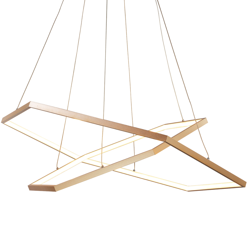 Люстра Hexagon Horizontal Double Золотой Люстра Hexagon Horizontal Double Золотой в Липецке | Loft Concept