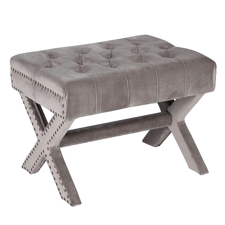 Пуф X Bench Capitone Beige Бежево-серый Пуф X Bench Capitone Beige Бежево-серый в Липецке | Loft Concept