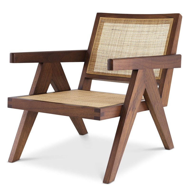 Кресло Eichholtz Chair Aristide brown Коричневый Бежевый Кресло Eichholtz Chair Aristide brown Коричневый Бежевый в Липецке | Loft Concept