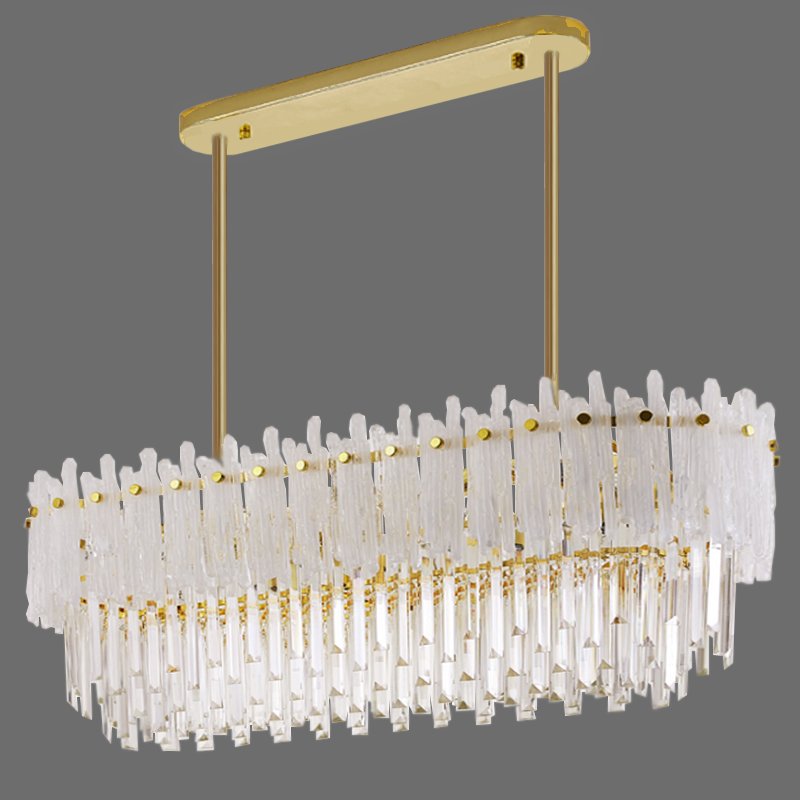 Люстра Murano Glass ICE Chandelier Rectangle Золотой Белый Прозрачное Стекло Люстра Murano Glass ICE Chandelier Rectangle Золотой Белый Прозрачное Стекло в Липецке | Loft Concept