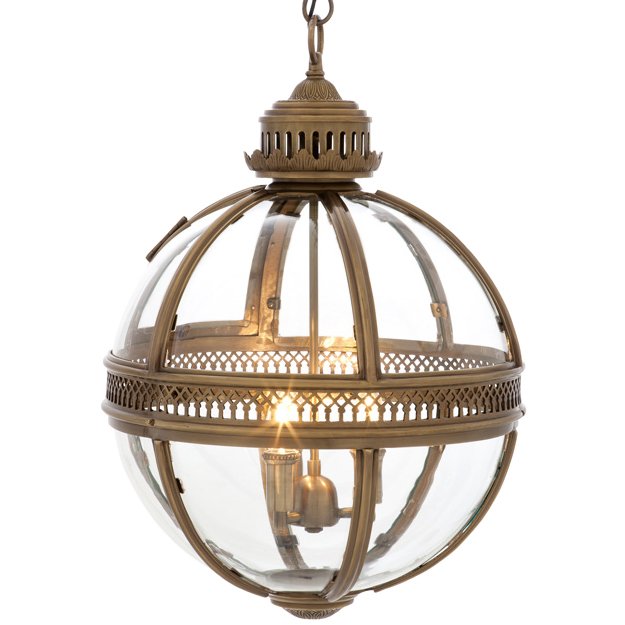 Люстра Lantern Residential Brass M Латунь Прозрачное Стекло Люстра Lantern Residential Brass M Латунь Прозрачное Стекло в Липецке | Loft Concept