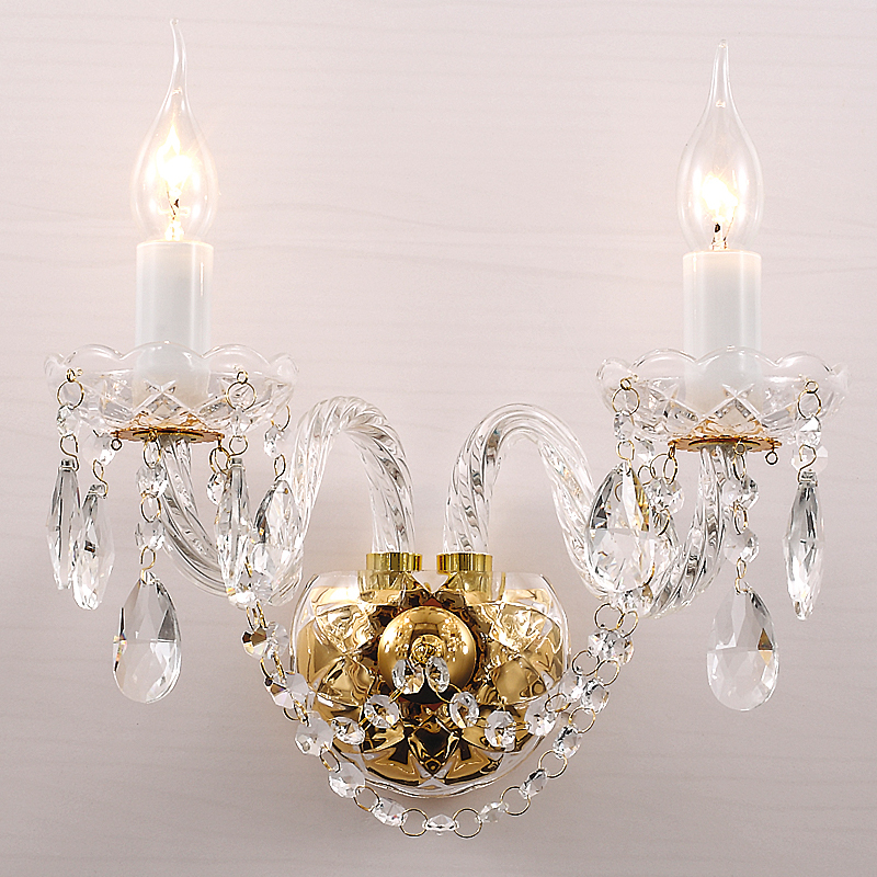 Бра Megane Sconce Double Глянцевое золото Прозрачный Бра Megane Sconce Double Глянцевое золото Прозрачный в Липецке | Loft Concept