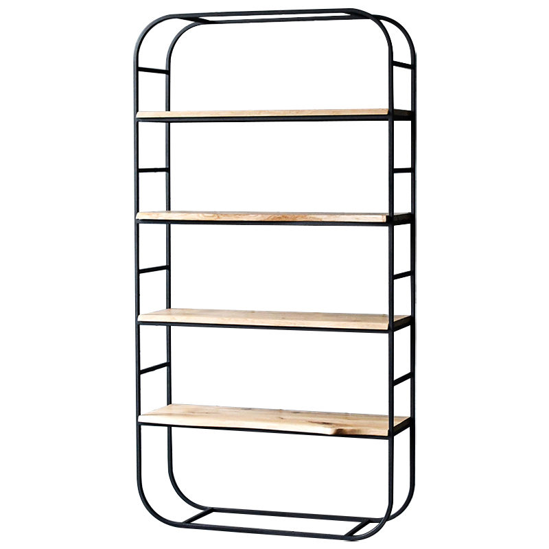 Стеллаж Dawood Industrial Metal Rust Rack Древесина Черный Стеллаж Dawood Industrial Metal Rust Rack Древесина Черный в Липецке | Loft Concept