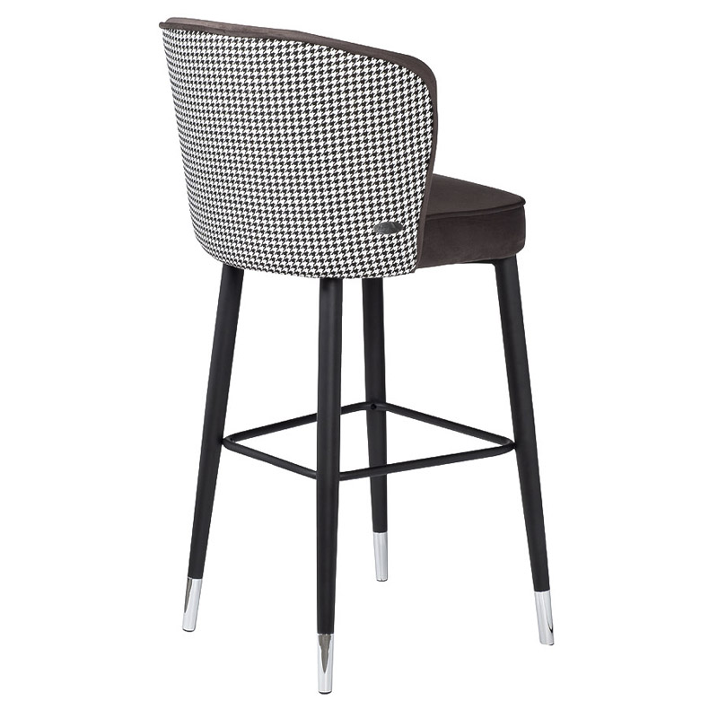 Барный стул Egbert Bar Stool Серый Черный Черно-белый Барный стул Egbert Bar Stool Серый Черный Черно-белый в Липецке | Loft Concept