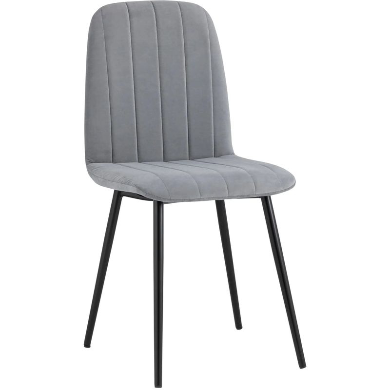Стул Easy Chair Велюр Серый цвет Серый Черный Стул Easy Chair Велюр Серый цвет Серый Черный в Липецке | Loft Concept