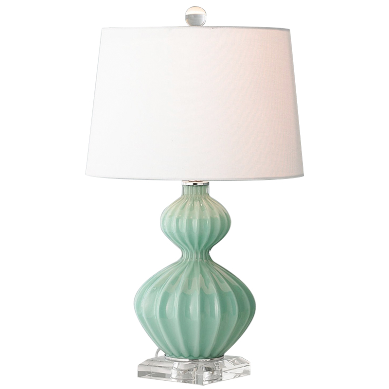 Настольная лампа Loraine Green Table lamp Античный зеленый Настольная лампа Loraine Green Table lamp Античный зеленый в Липецке | Loft Concept
