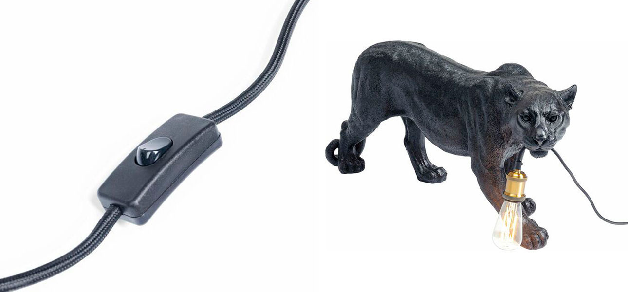 Лампа напольная черная пантера Animal - фото №4