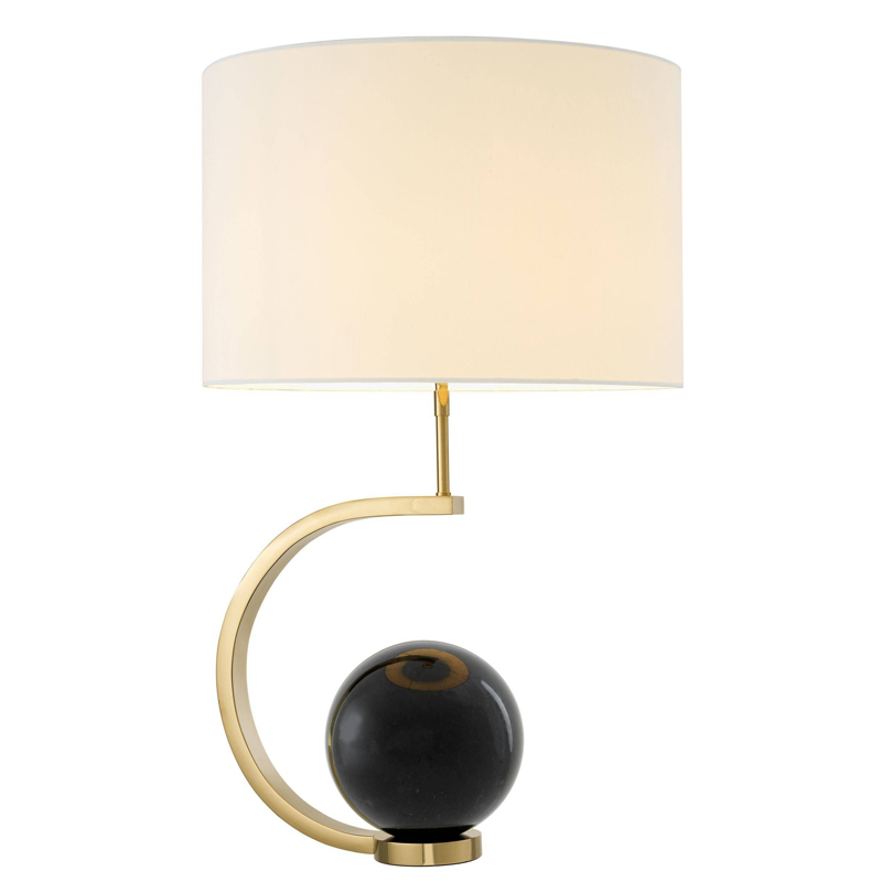 Настольная лампа Eichholtz Table Lamp Luigi Black marble Белый Глянцевое золото Черный Мрамор Nero Настольная лампа Eichholtz Table Lamp Luigi Black marble Белый Глянцевое золото Черный Мрамор Nero в Липецке | Loft Concept