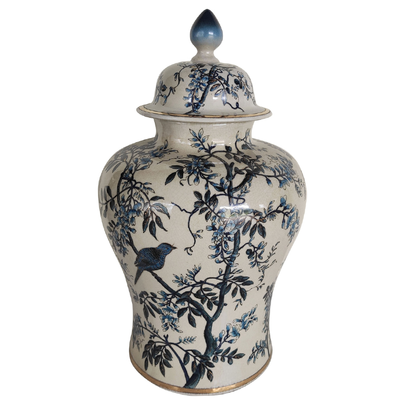 Ваза Blue White Vase Ramao Синий Белый в Липецке | Loft Concept 