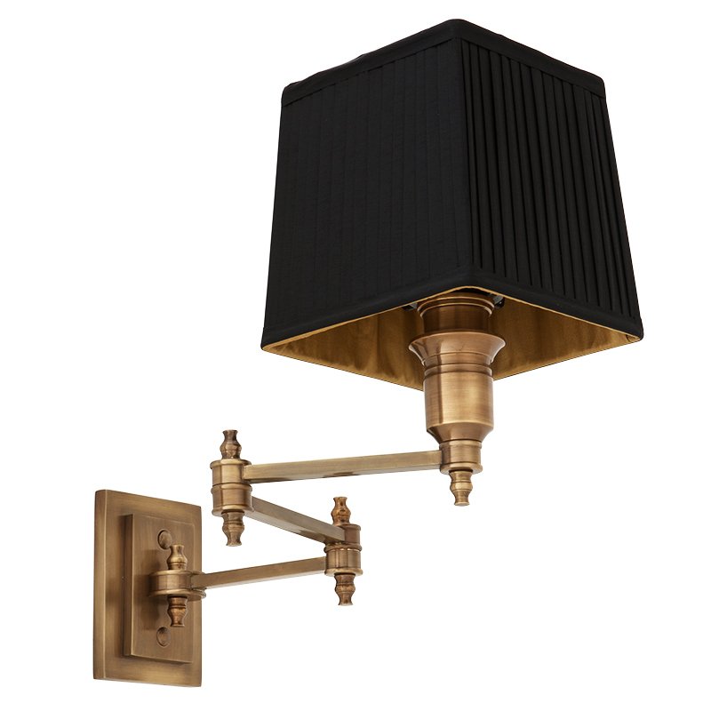 Бра Wall Lamp Lexington Swing Brass+Black Латунь Античная полированная Черный Бра Wall Lamp Lexington Swing Brass+Black Латунь Античная полированная Черный в Липецке | Loft Concept