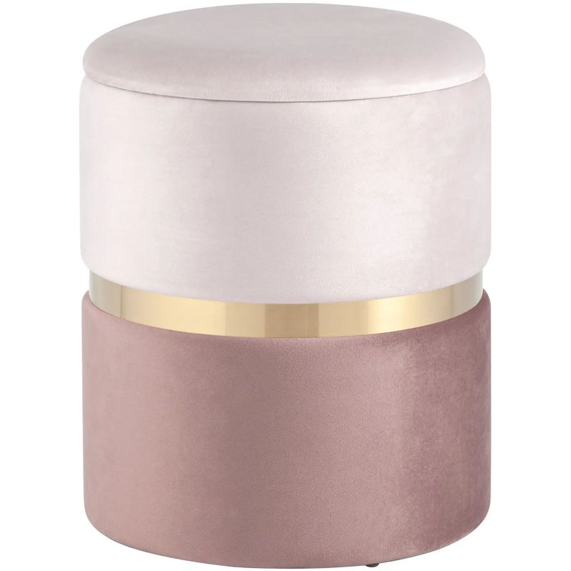 Пуф с ящиком Duo светлый розовый Glossy Velor Розовый пастельный Пуф с ящиком Duo светлый розовый Glossy Velor Розовый пастельный в Липецке | Loft Concept