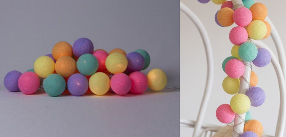 Гирлянда хлопковые фонарики Сotton Ball Ice Cream - Loft-Concept в Липецке