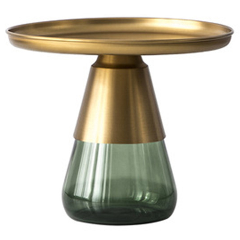 Круглый приставной стол Classico Round Green Side Table High Зеленый Латунь Круглый приставной стол Classico Round Green Side Table High Зеленый Латунь в Липецке | Loft Concept
