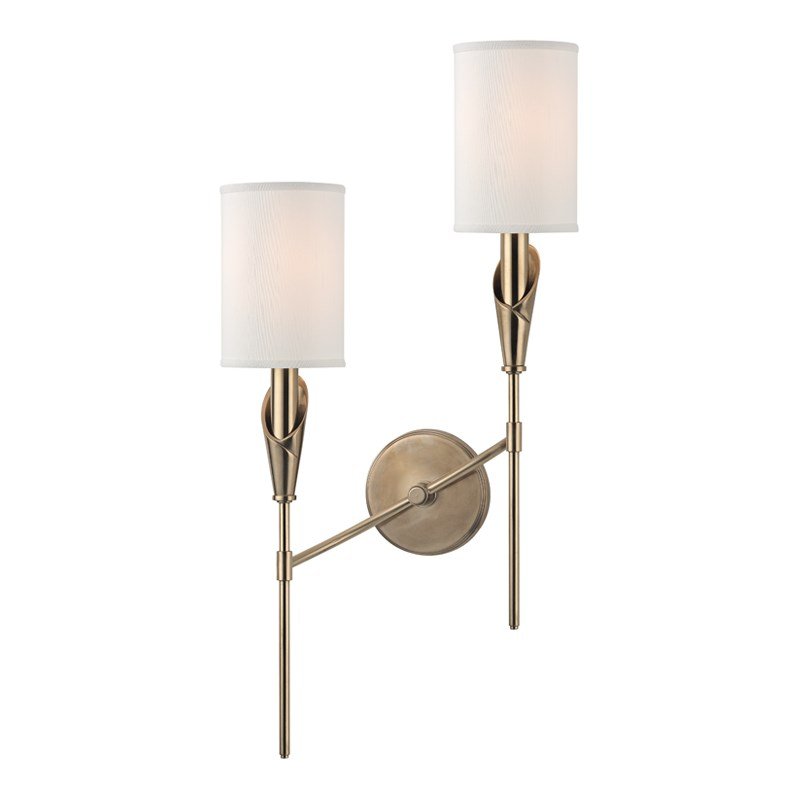 Настенный светильник Wall Sconce TATE 1312L-AGB Латунь Белый Настенный светильник Wall Sconce TATE 1312L-AGB Латунь Белый в Липецке | Loft Concept