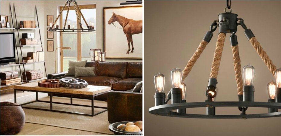Люстра Loft Old Castle Rope Chandelier Люстра Loft Old Castle Rope Chandelier - Loft-Concept в Липецке