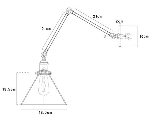 Бра Gloce Cone Shade Loft Industrial Red Бра Gloce Cone Shade Loft Industrial Red в Липецке