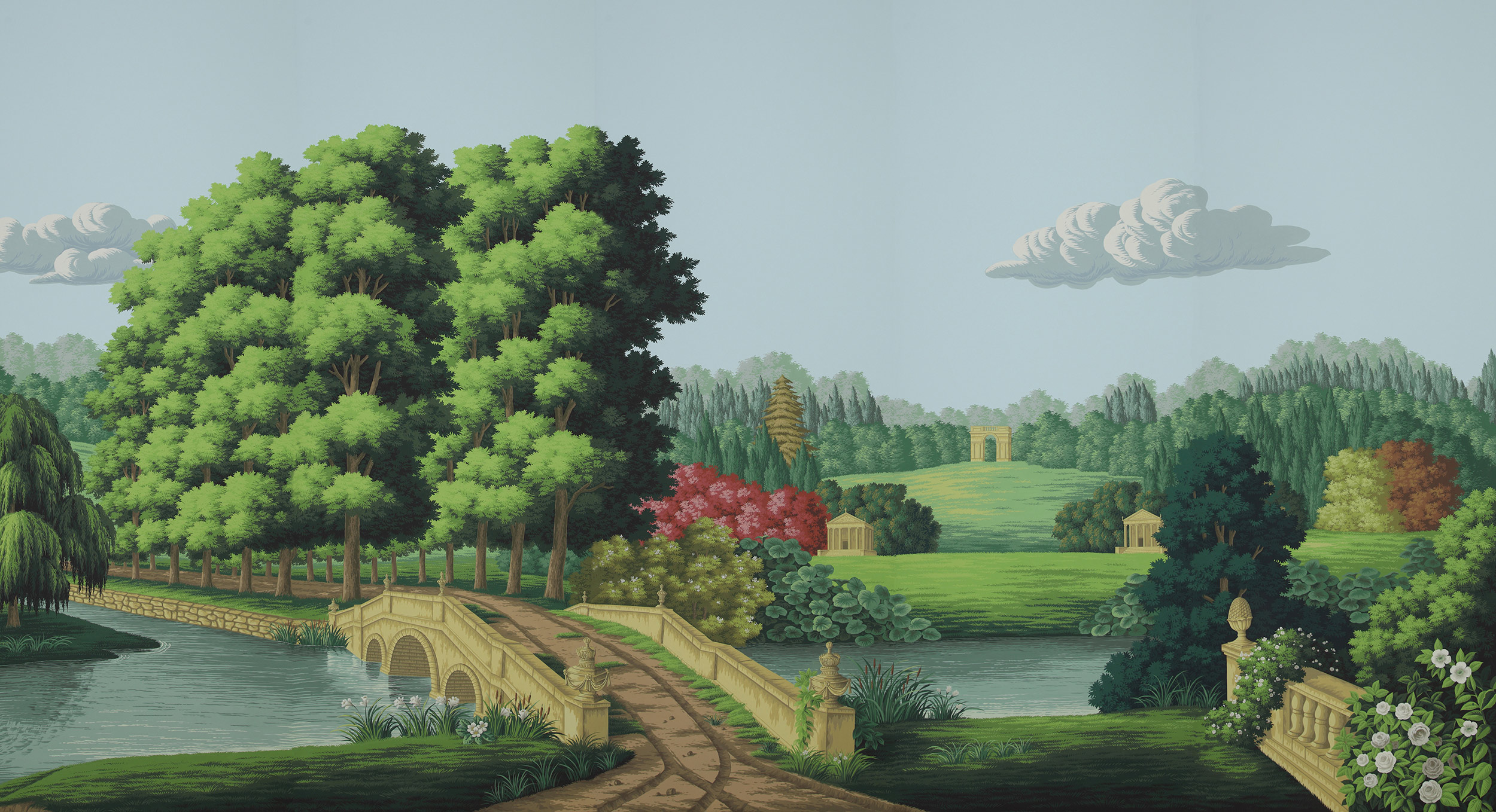 Обои ручная роспись English Landscape Gainsborough on scenic paper Обои ручная роспись English Landscape Gainsborough on scenic paper - постер Loft-Concept в Липецке