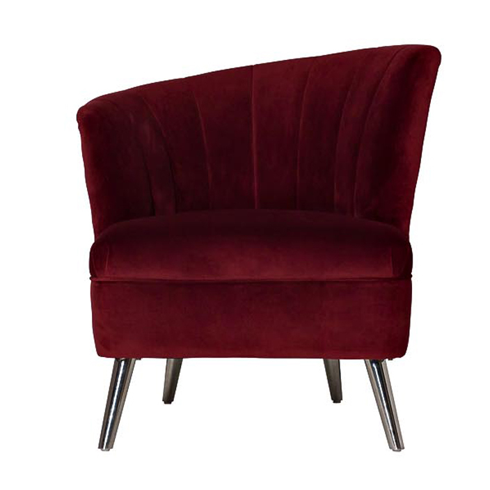 Кресло Moore Armchair Бургундский красный Нержавеющая сталь Кресло Moore Armchair Бургундский красный Нержавеющая сталь в Липецке | Loft Concept