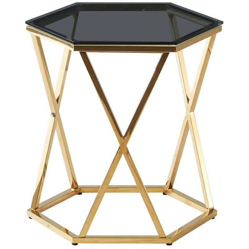 Столик кофейный Ormando Collection Gold №2 Глянцевое золото Стекло Смок Столик кофейный Ormando Collection Gold №2 Глянцевое золото Стекло Смок в Липецке | Loft Concept