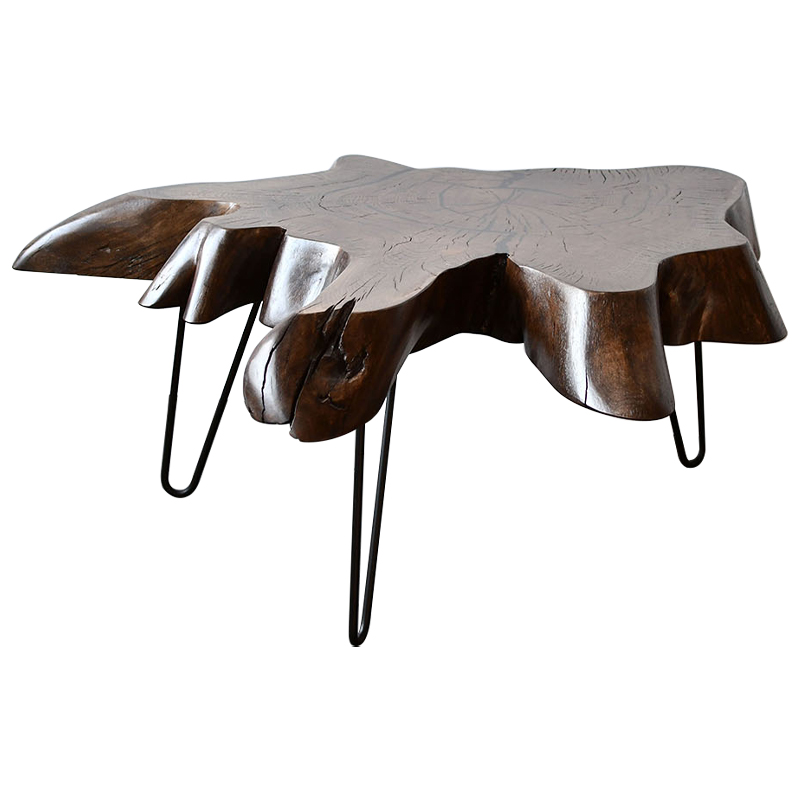 Кофейный стол Tallulah Industrial Metal Rust Coffee Table Коричневый Черный в Липецке | Loft Concept 