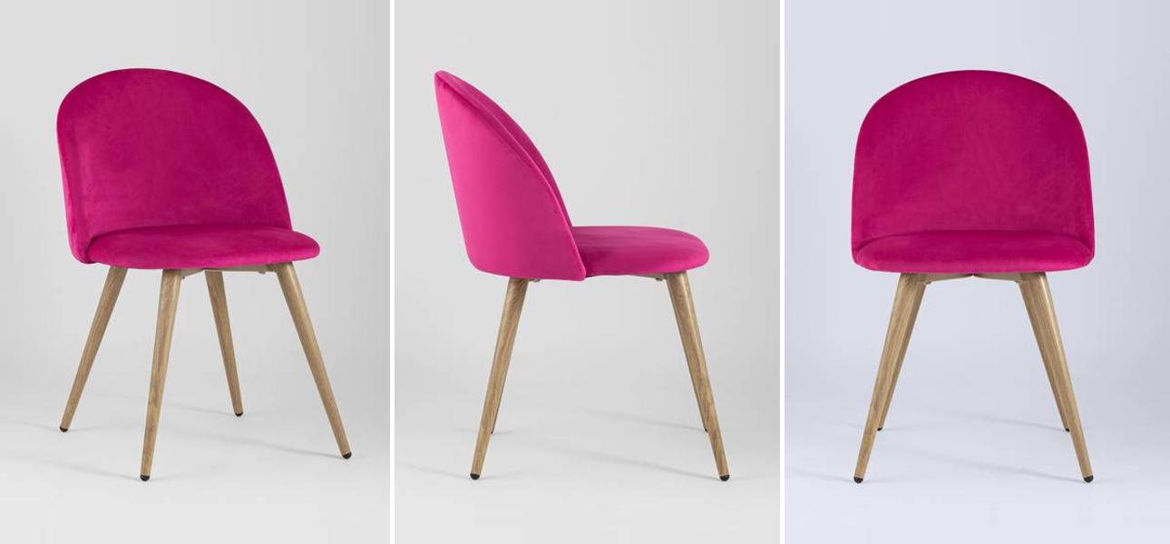 Стул Miruna Chair II Велюр Фуксия - фото