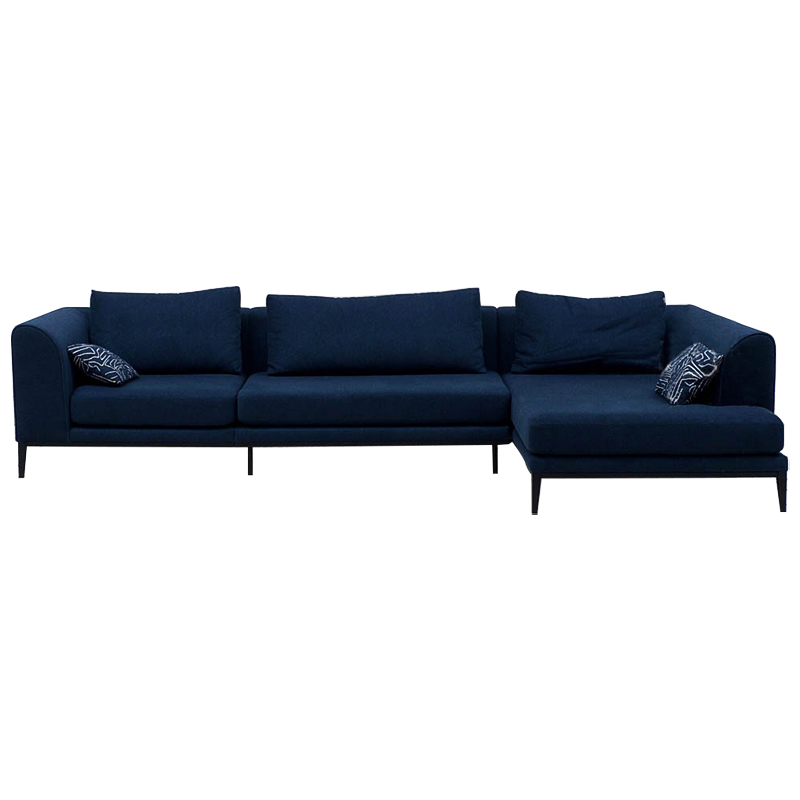 Угловой диван Ferguson Deep Blue Sofa Темно-синий Угловой диван Ferguson Deep Blue Sofa Темно-синий в Липецке | Loft Concept
