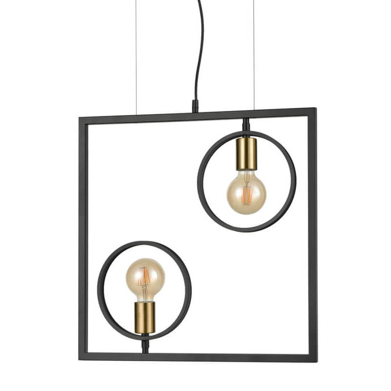Люстра Loft Rings Ligh 2 Черный Золотой Люстра Loft Rings Ligh 2 Черный Золотой в Липецке | Loft Concept