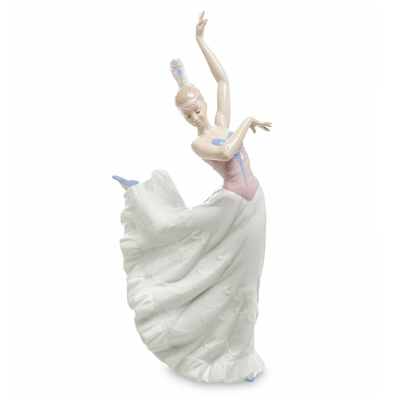 Статуэтка фарфоровая Танцовщица Charming Statuette Белый Розовый Серо-голубой Бежевый Статуэтка фарфоровая Танцовщица Charming Statuette Белый Розовый Серо-голубой Бежевый в Липецке | Loft Concept