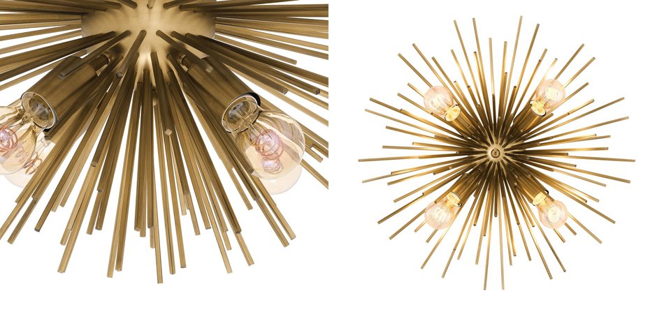 Потолочный светильник Ceiling Lamp Boivin Brass Потолочный светильник Ceiling Lamp Boivin Brass - Loft-Concept в Липецке