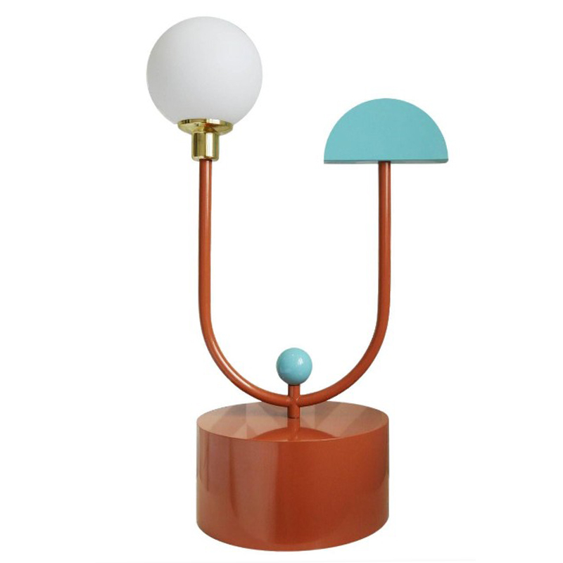 Дизайнерская Настольная Лампа Space Table Lamp by Dovain Studio Белый Коричневый Бирюзовый Дизайнерская Настольная Лампа Space Table Lamp by Dovain Studio Белый Коричневый Бирюзовый в Липецке | Loft Concept