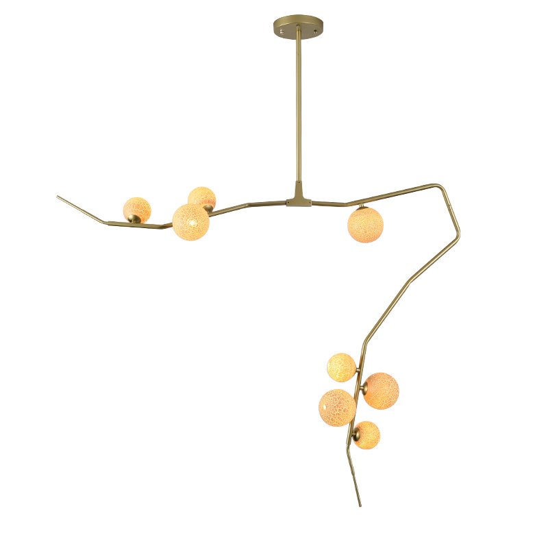 Люстра 8-GLOBE CHERRYBOMB CHANDELIER Бежевый Латунь Люстра 8-GLOBE CHERRYBOMB CHANDELIER Бежевый Латунь в Липецке | Loft Concept