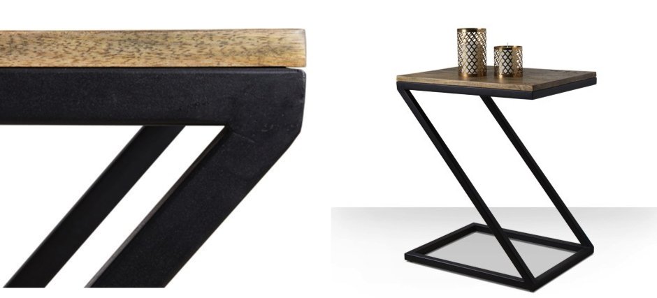 Приставной стол Industrial Rust Z Table Приставной стол Industrial Rust Z Table - Loft-Concept в Липецке