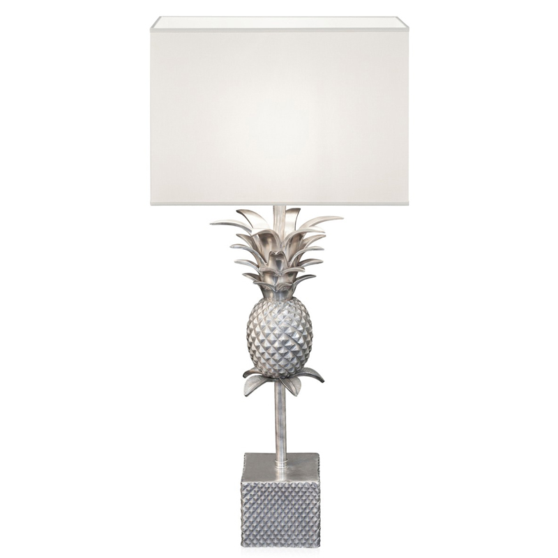 Настольная лампа LAMPTABLE PINEAPPLE STRAIGHT white Белый Серебряный Настольная лампа LAMPTABLE PINEAPPLE STRAIGHT white Белый Серебряный в Липецке | Loft Concept