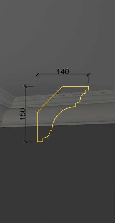 Гладкий карниз KT-08 Гладкий карниз KT-08 в Липецке