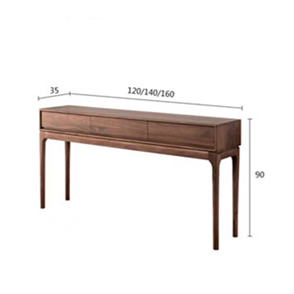 Консоль деревянная прямоугольная с 3-мя ящиками Moon Walnut Furniture Консоль деревянная прямоугольная с 3-мя ящиками Moon Walnut Furniture в Липецке