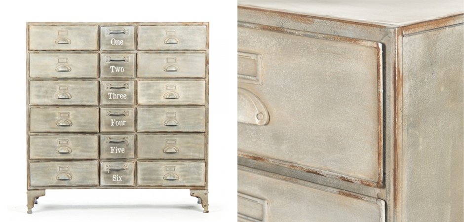 Комод металлический в стиле лофт Oscar Drawer Cabinet Комод металлический в стиле лофт Oscar Drawer Cabinet - Loft-Concept в Липецке