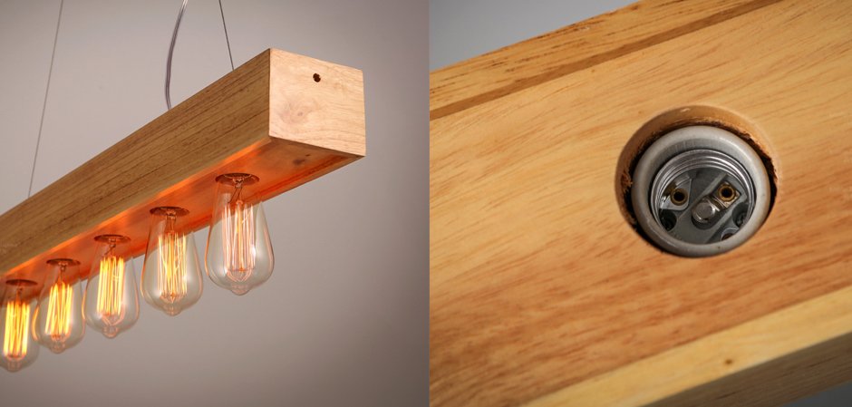Люстра Loft Wooden Lighting Line Pendant Люстра Loft Wooden Lighting Line Pendant - Loft-Concept в Липецке