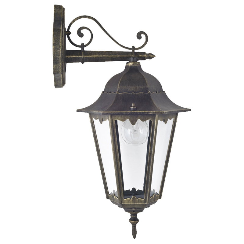 Уличный светильник Leclerc sconce II Винтажный черный Прозрачное Стекло Уличный светильник Leclerc sconce II Винтажный черный Прозрачное Стекло в Липецке | Loft Concept