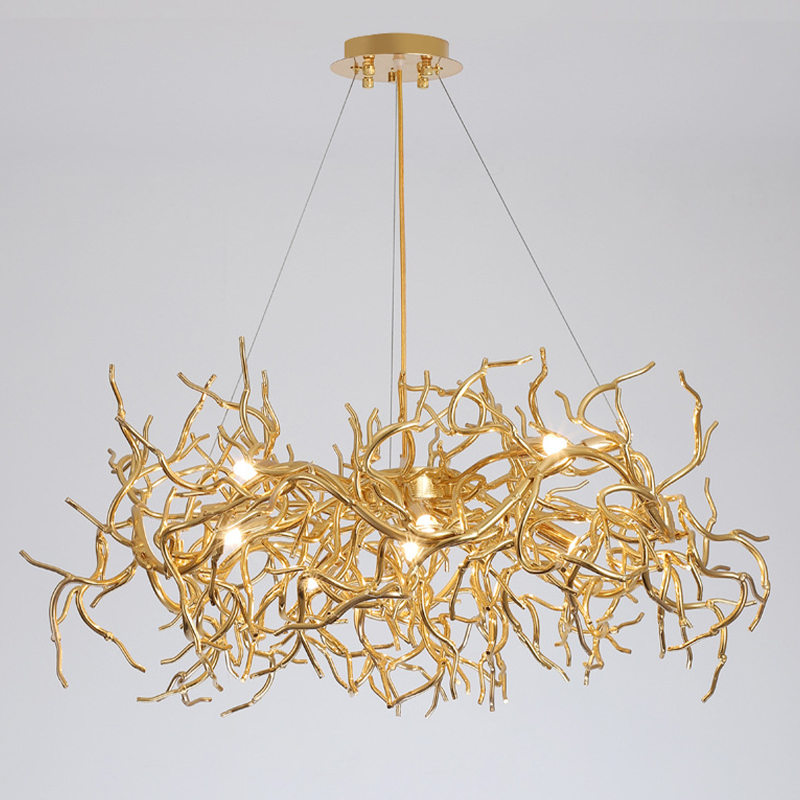 Люстра Felicite Gold Branches Chandelier Золотой Люстра Felicite Gold Branches Chandelier Золотой в Липецке | Loft Concept