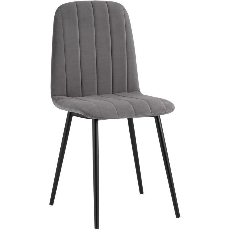 Стул Easy Chair Велюр Темно-Серый цвет Серый Черный Стул Easy Chair Велюр Темно-Серый цвет Серый Черный в Липецке | Loft Concept